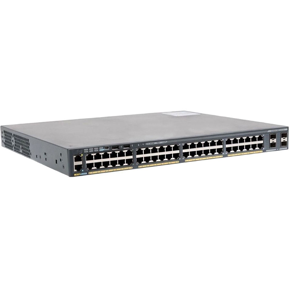 Private Mold WS-C2960X-48FPS-L Used 48 Port 2960-X 48 GigE PoE 740W 4 x 1G SFP LAN Base Switches