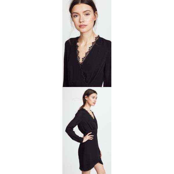 V Neck Long Sleeve Lady Dress New Design