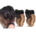 China Brazilian Spring Curl Hair Weaves 3pcs/Lot 100g/pc 100% Human Hair Weft T1B/27 for sale