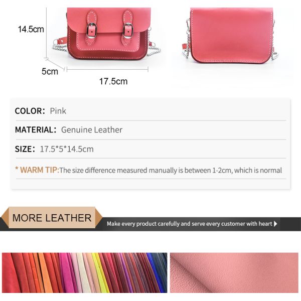 Pink Women PU Leather Belt Buckle Square Shoulder Bag Casual Flap Crossbody