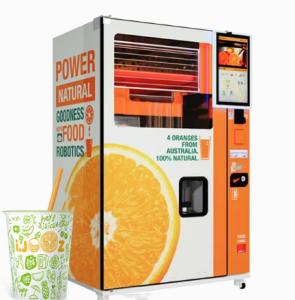 China Food Juice Self Vending Machine Automatic Orange Juice Maker Commercial 1100W wholesale