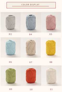 1/3.8NM 100% Mercerized Cotton Multicolor Mesh Ribbon Yarn For Knitting