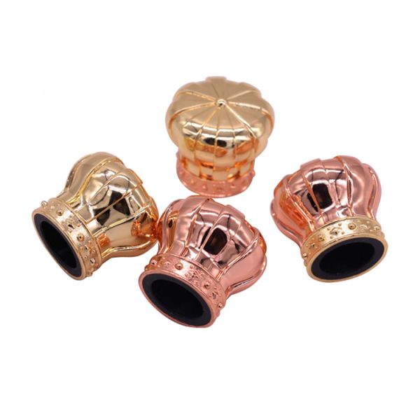 Golden Square Zinc Alloy Magnetic Perfume Cap For Simple And Generous