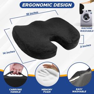 China Hypoallergenic Memory Foam Seat Cushion Safe Memory Foam Tailbone Cushion wholesale