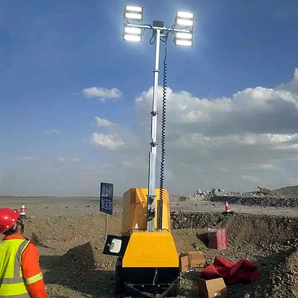 Portable Lighting Towers Rated Speed 1500/1800 rpm Diesel Light Tower Industrial Light Tower