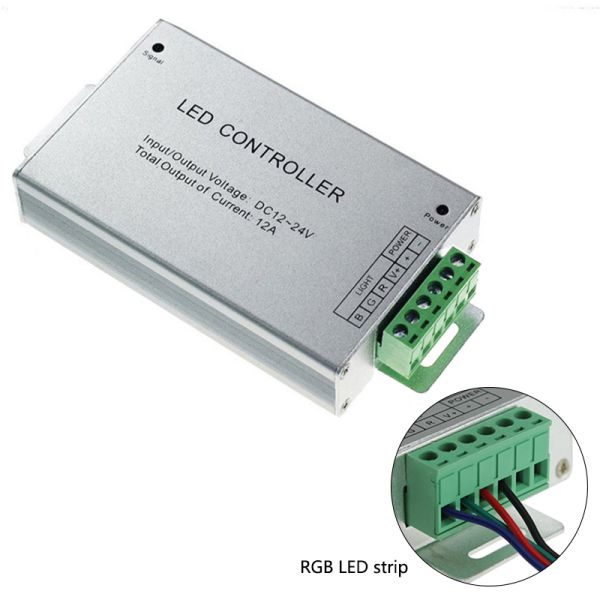 Aluminum Case 24 Key IR Remote Controller 3CH Common Anode Mode