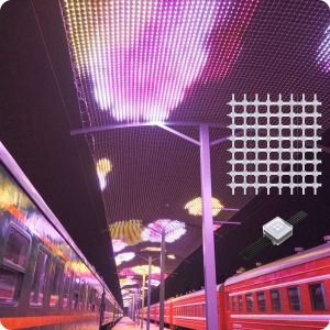 PVC RGB Ad Transparent Led Mesh Screen 4k Waterproof