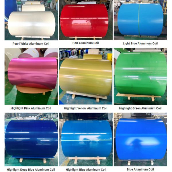 1050 1060 1070 1100 3003 5052 H28 H14 Prepainted Colored Coated Aluminum Sheet Coil Strip For Roofing