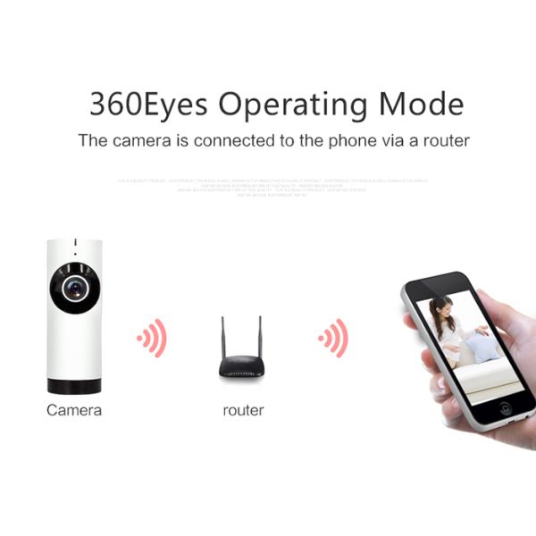 Video Surveillance 1 Mega Pixel 180 Degree Panoramic IP Camera Wireless