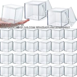Acrylic Box With Lid Clear Small Acrylic Box Plastic Square Cube With Lid Mini Acrylic Containers Display Box