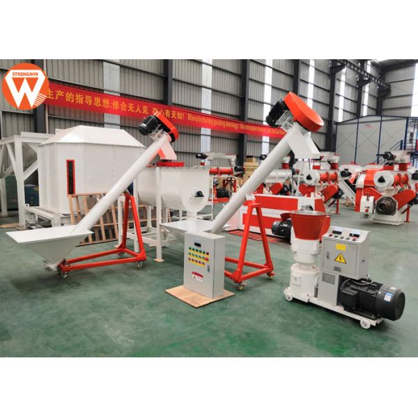 Portable Animal Feed Manufacturing Plant 500KG/H SKF Bearing Easy Operation