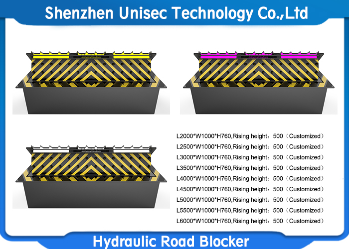 Full Automatic Traffic Hydraulic Road Blocker , Vehicle Road Security Barriers