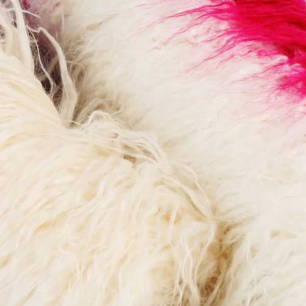 100% Acrylic Front Material Faux Fur Fabric Solid Color Long Pile from for Home Textile