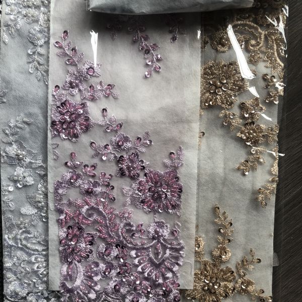 High Quality Easily Customizable Luxury 3D Sequin Beaded African Embroidery Lace Fabric for Girls Women's Dress Party Dress