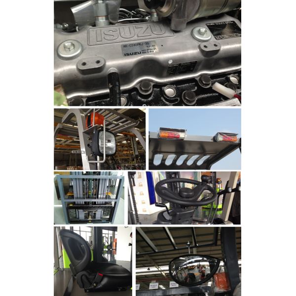 3000kg Diesel Counterbalance 5000mm Lift Diesel Powered Forklift