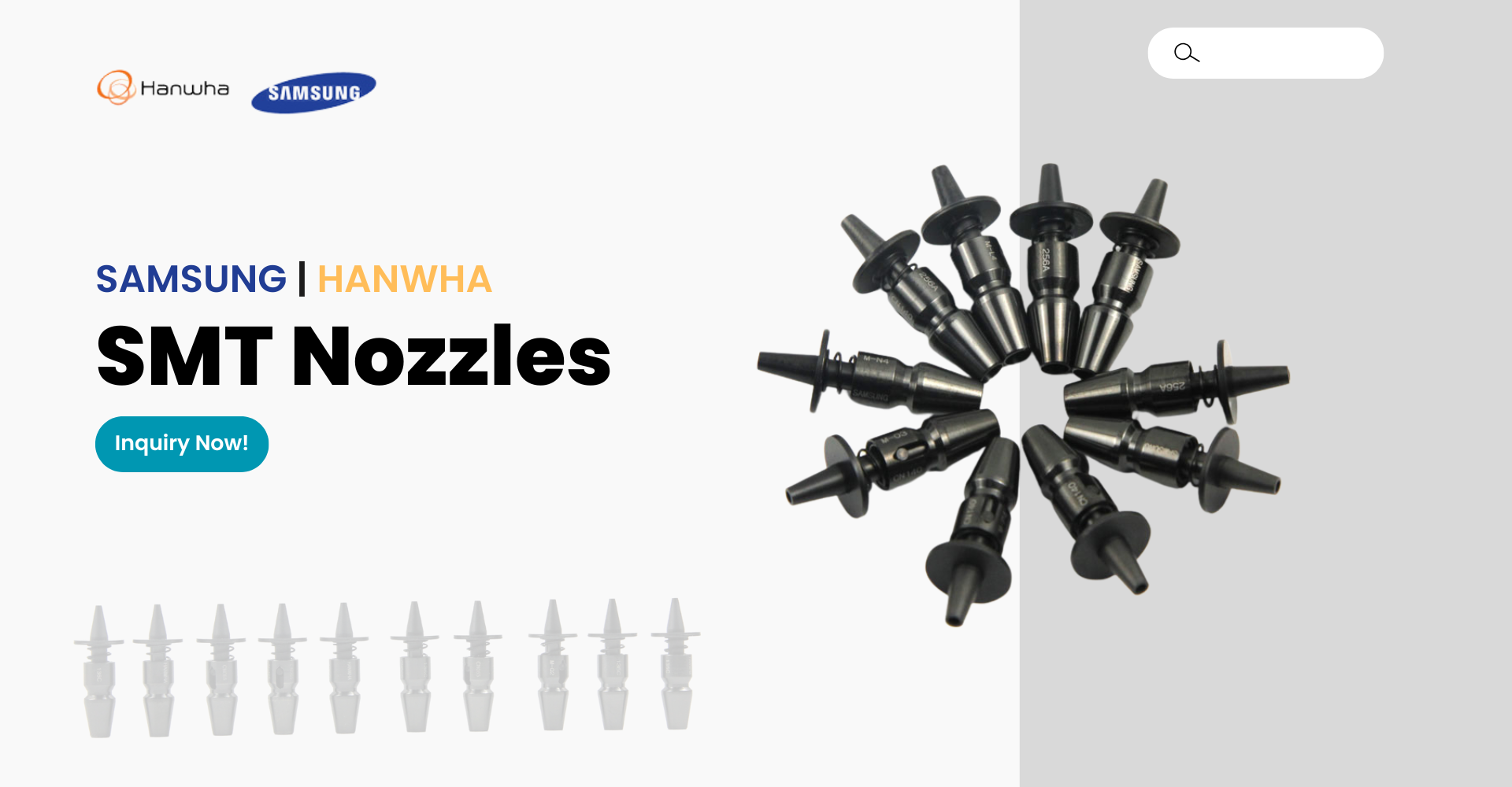 Black HANWHA SAMSUNG Nozzle Excen VN030 Smt Nozzle