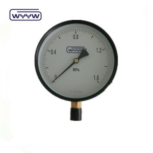 150mm 6" Precision Pressure Gauge Bottom Connection Black Steel
