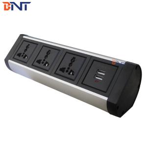 aluminum alloy shell  with three austrial power interface clamp on desk socket