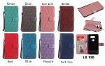LG V30 Leather Protective Case with Flower Embossed Pattern