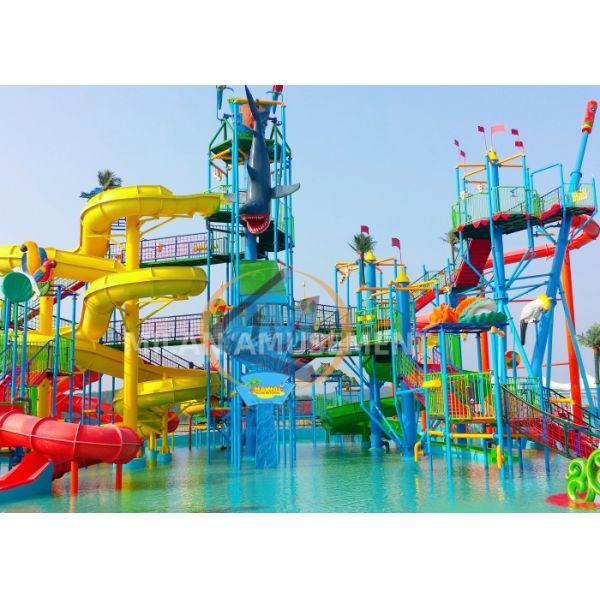 Public Large Water Playground Commercial Water Playground 45x32x12m Durable