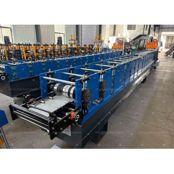 K-Style Rain Gutter Roofing Roll Forming Machine With 0.4-0.8mm Material Thickness And 15-20m/Min Forming Speed