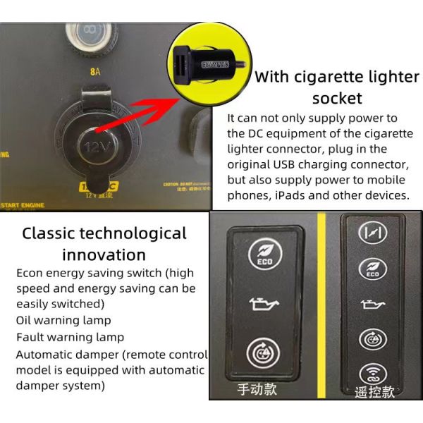 Small Size 2kW/3kW Liquefied Gas Gasoline Ultra Silent Generator for Single-Phase <5kW