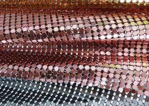 China Fashion Brass / Aluminum Alloy Metallic Mesh Fabric Colth Sequin Fabric wholesale