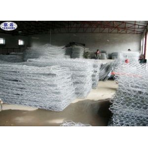 80x100 HoleTwisted Gabion Wall Baskets Galvanized Surface Treatment