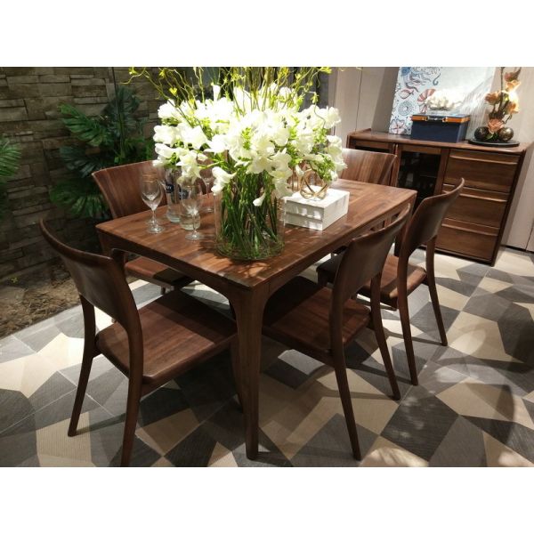 2017 New Design Furniture Dining room sets By Finland top designer for square Table with Walnut or Marble top