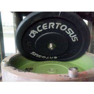 51mm Rubber Dumbbell Plates 15kg Fitness Gear Weight Plates Black