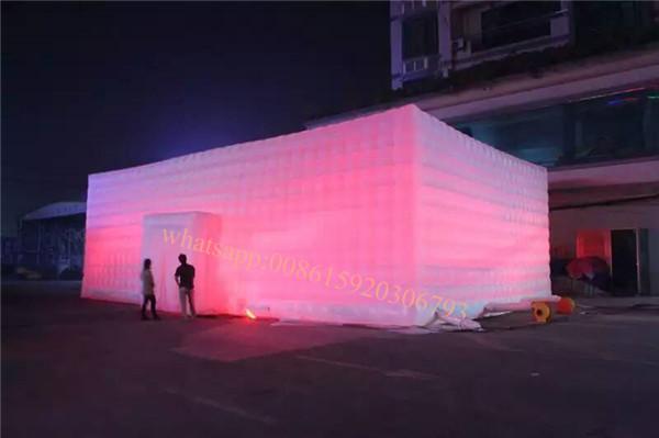 Quality inflatable cube party tent inflatable event tent infaltable led tent with led light inflatable square tent for sale