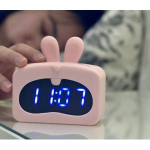 China Sound Control 4 AAA Bunny Alarm Clock Travel Portable 10.3x4.7x9.9cm on sale