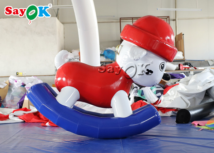 Multifunction Tarpaulin 1.6x0.7x1.6mH Inflatable Rocking Horses For Kids