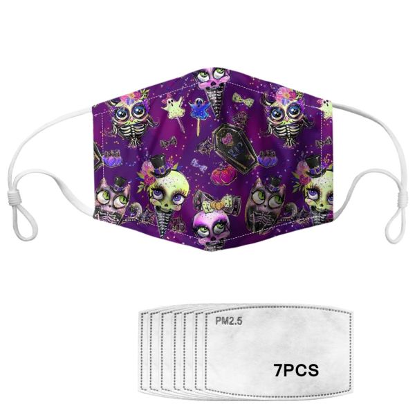 Reusable Polyester Decorative Cloth Face Mask For Party Role Play