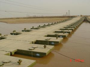 China Military Floating Pontoon Bridge , Pedestrian Floating Water Bridge wholesale