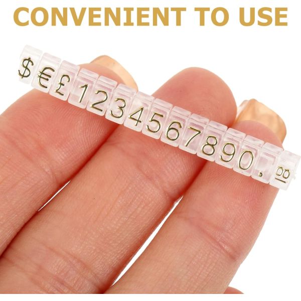 Retail Shop Plastic Price Tag Cube 3x5mm For Jewelry Store Display