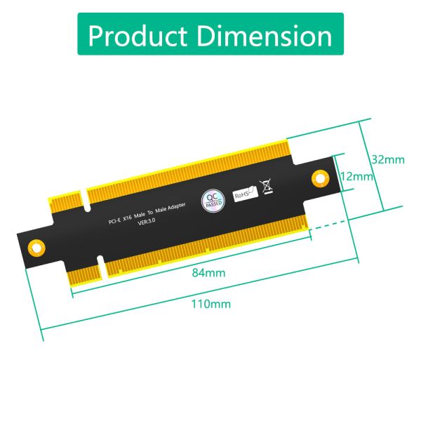 PCI Express PCI-E 3.0 16X Male to X16 Male Adapter Extension Card