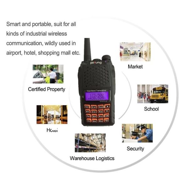 UV 6R Dual Band Two Way Radio VHF / UHF 136-174/400-520 Transceiver