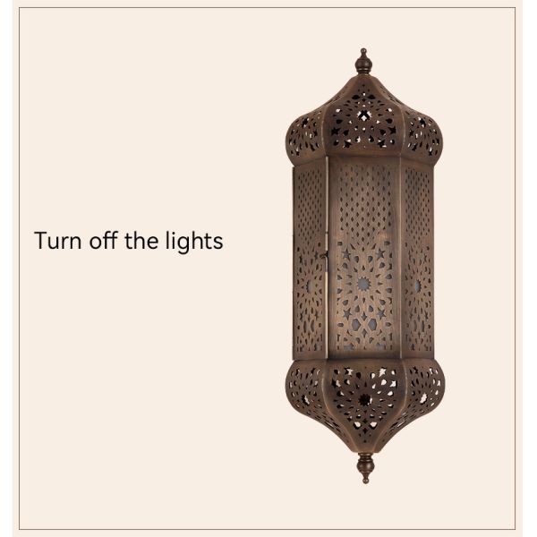 Luminous Efficiency Vintage Copper Wall Light In Villa Courtyard Hotel Gate