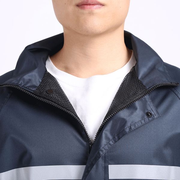 PU Coating Military Raincoat Poncho Windproof For Men And Women Full Body Protection