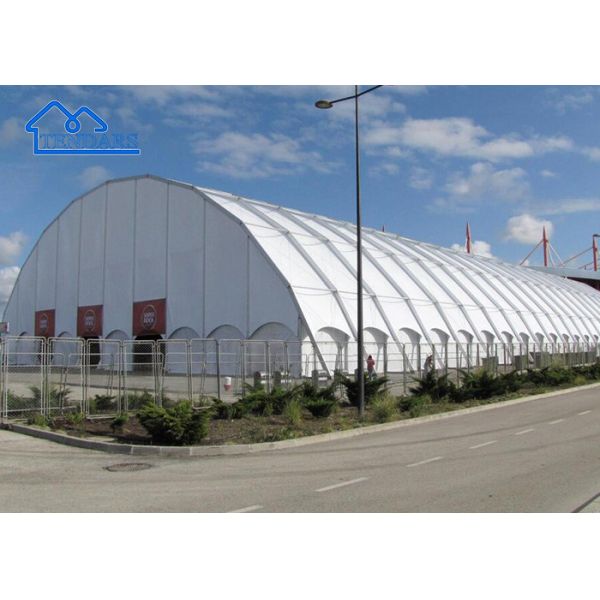 Custom Basketball Court Canopy Tent For Sports Event White Roof Polygonal Tent
