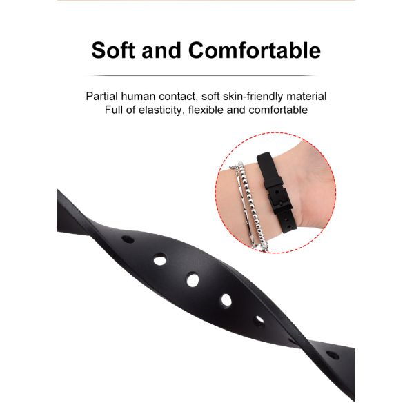 Skin Friendly Silicone Rubber Wristband , Silicone Watch Strap 24mm