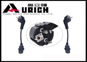 Europe Standard Refrigerator Power Cord With Two Round Prong Schuko Plug