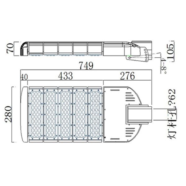 More Efficiency All In One Solar Powered Led Street Lights High Brightness