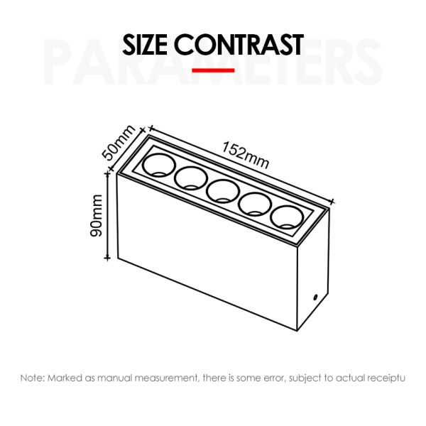 Deep Anti-glare Ceiling Line Lights IP65 Waterproof Aluminum Housing Up Down Wall Light Surface Mounted Decoration Wall Lamp