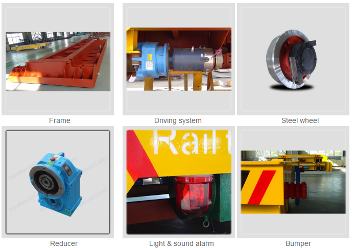 Scissor hydraulic lifting platform vehicle electric rail transfer cart