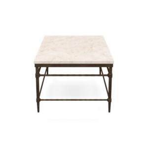 China Vintage Metal Frame Brushed Brass Small Modern Coffee Table With Crystal Stone Veneer Top wholesale