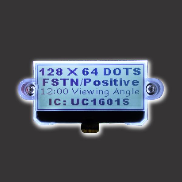 Quality Green Color Lcd Screen COG LCD Module With 128 * 64 Pixels Resolution Mono Lcd Panel for sale