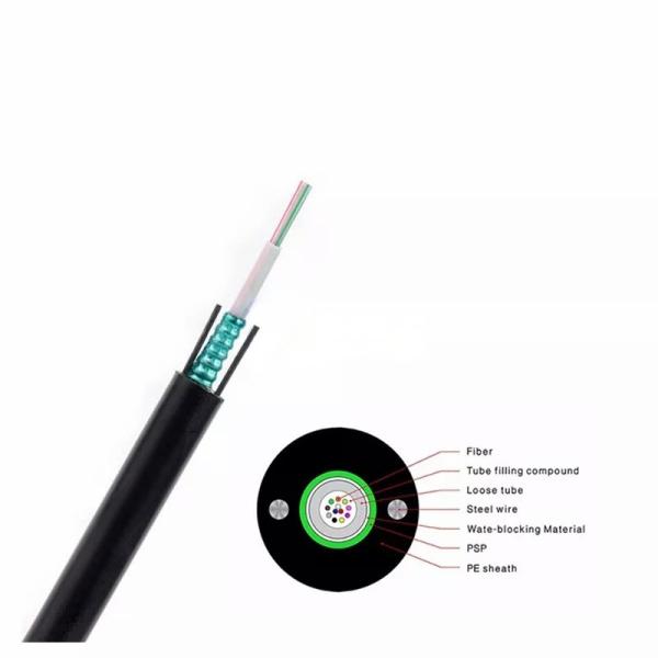 Quality GYXTW OM3 Multimode Fiber Optic Cable – 2 to 24 Core Outdoor Armored Central Tube Cable for sale