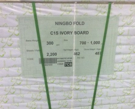 Wood Pulp FBB Ivory Board from Ningbo Fold Accepts Custom Order and is Customizable